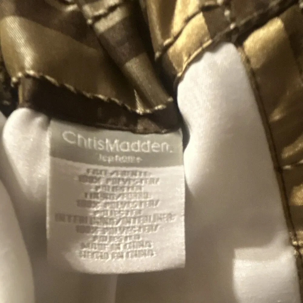 Chris Madden JCPenney Mystique Plaid Drapes 2 Panels Brown Gold Lined 54x84 VTG